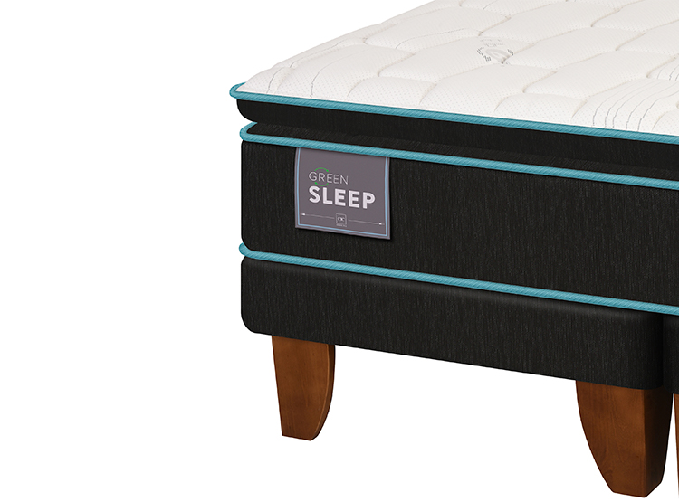 JUEGO DE DORMITORIO CIC CAMA EUROPEA GREEN SLEEP BD 2 PLAZAS + RESPALDO EUFRATES - 4