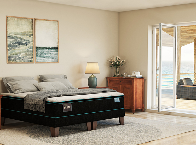 JUEGO DE DORMITORIO CIC CAMA EUROPEA GREEN SLEEP BD 2 PLAZAS + RESPALDO EUFRATES - 6