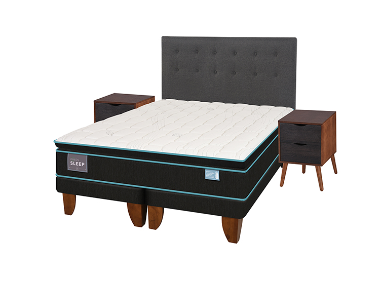 JUEGO DE DORMITORIO CIC CAMA EUROPEA GREEN SLEEP BD 2 PLAZAS + SET KAVERY - 2