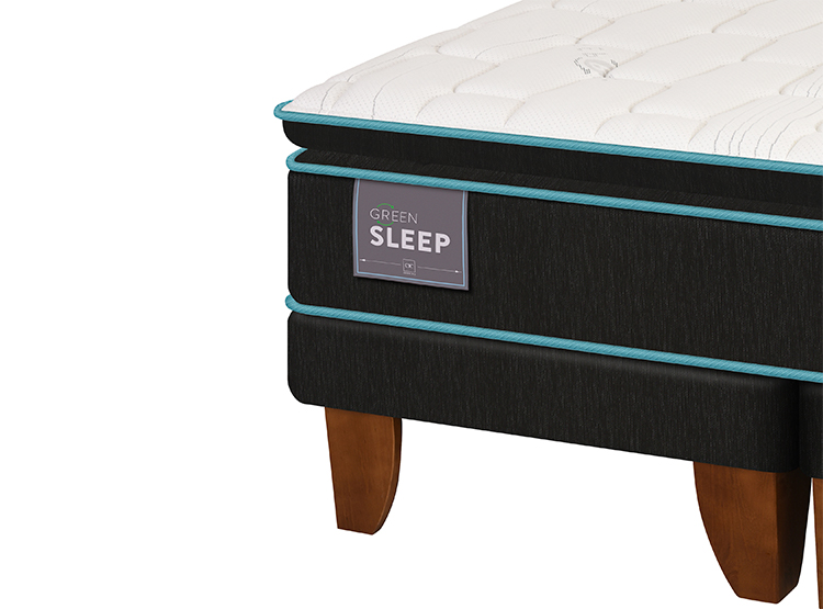 JUEGO DE DORMITORIO CIC CAMA EUROPEA GREEN SLEEP BD 2 PLAZAS + SET KAVERY - 4