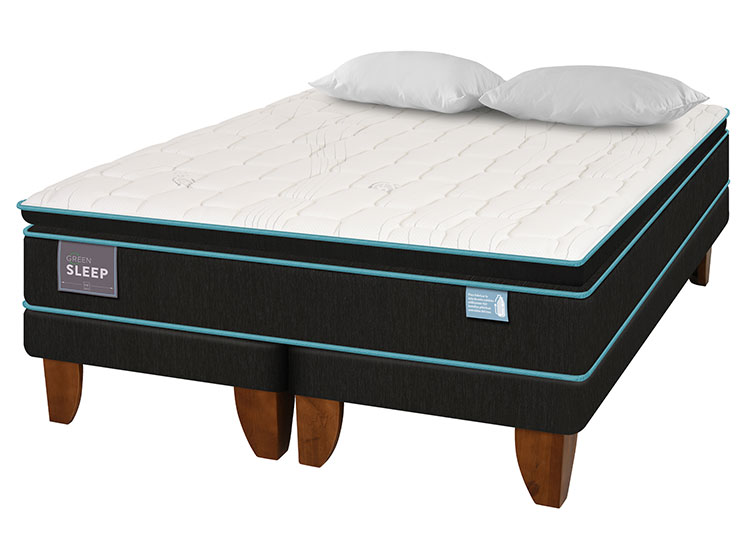 JUEGO DE DORMITORIO CIC CAMA EUROPEA GREEN SLEEP BD 2 PLAZAS + ALMOHADAS - 2
