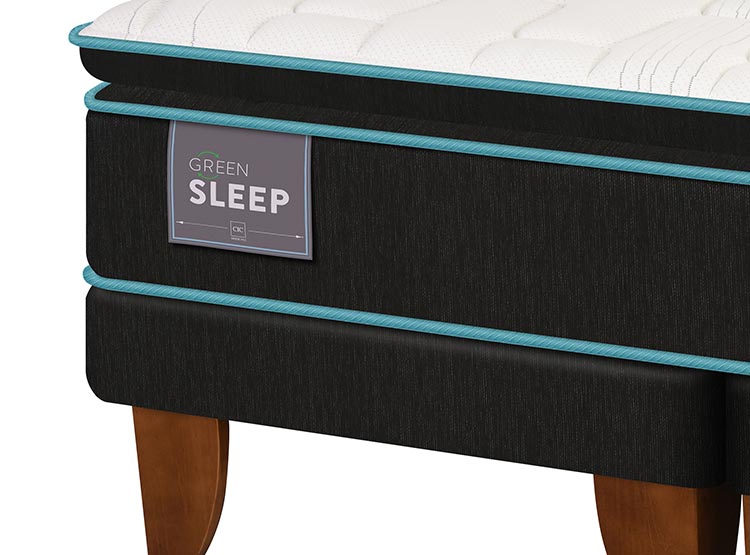 JUEGO DE DORMITORIO CIC CAMA EUROPEA GREEN SLEEP BD KING + ALMOHADAS - 4