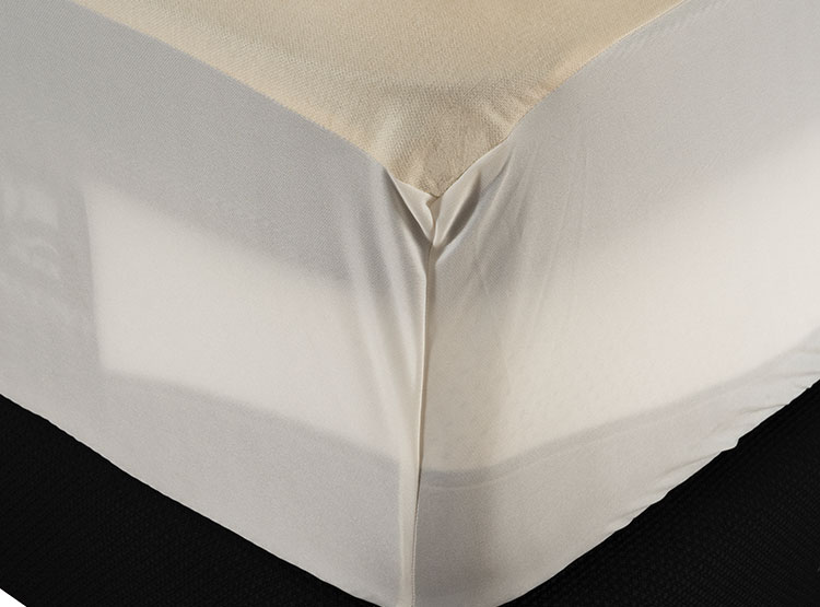 CUBRECOLCHON FLEX 1.5 PLAZAS ALGODÓN CREMA LISO SALUS - 4