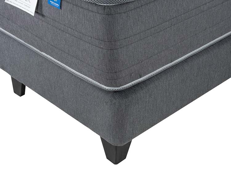 JUEGO DE DORMITORIO FLEX CAMA EUROPEA BLACK BOX TOP KING NEGRO + RESPALDO DESIGN - 3
