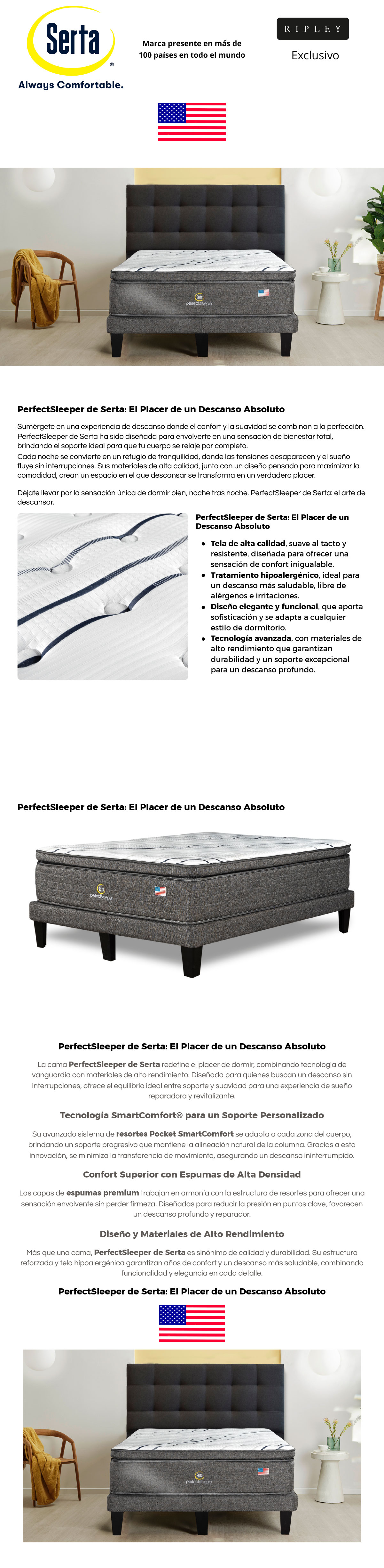 CAMA EUROPEA SERTA PERFECT SLEEPER 2 PL