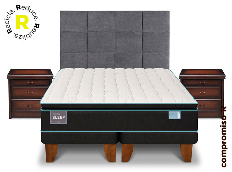 CAMA EUROPEA CIC GREEN SLEEP BD 2 PLAZAS + SET TAMESIS - 1