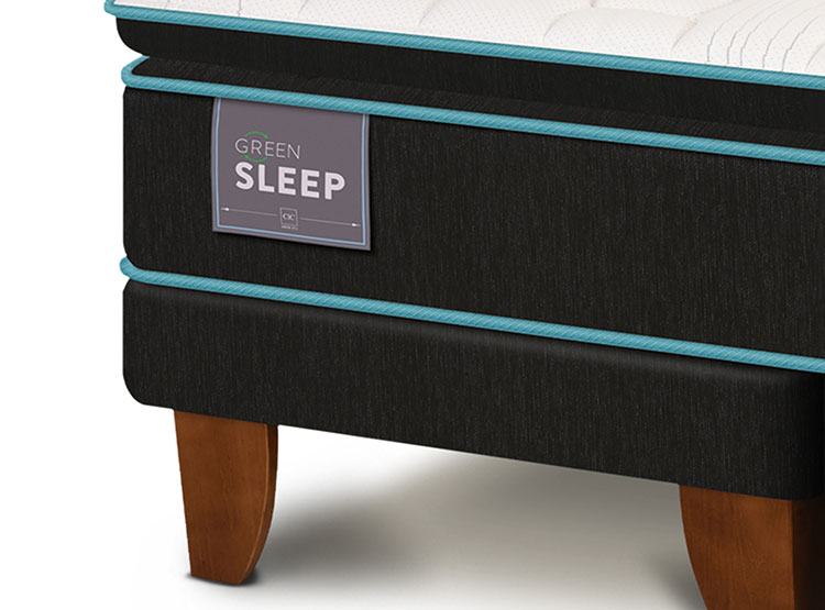 JUEGO DE DORMITORIO CIC CAMA EUROPEA GREEN SLEEP BD 2 PLAZAS + SET GANGES - 4