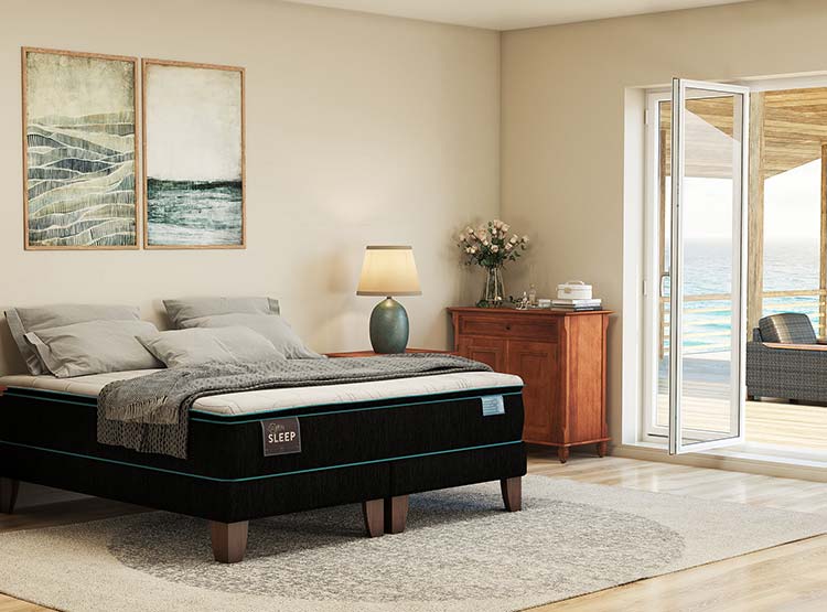 JUEGO DE DORMITORIO CIC CAMA EUROPEA GREEN SLEEP BD 2 PLAZAS + SET GANGES - 6
