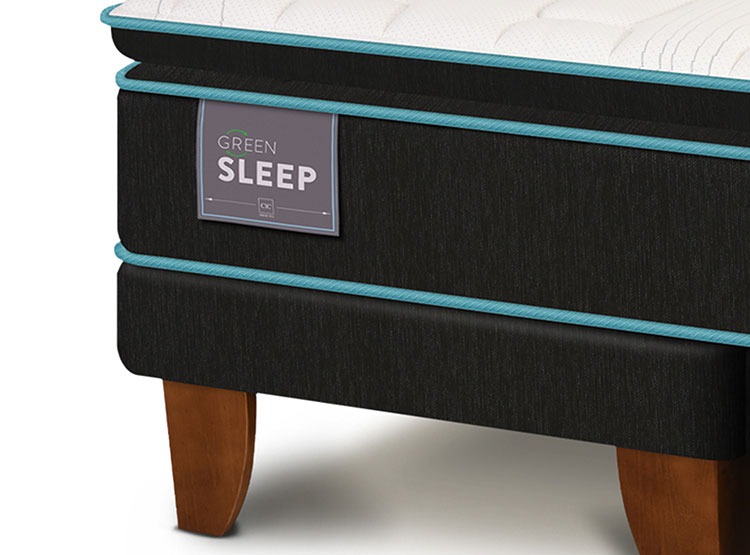 JUEGO DE DORMITORIO CIC CAMA EUROPEA GREEN SLEEP BD 2 PLAZAS + RESPALDO MIRO - 4