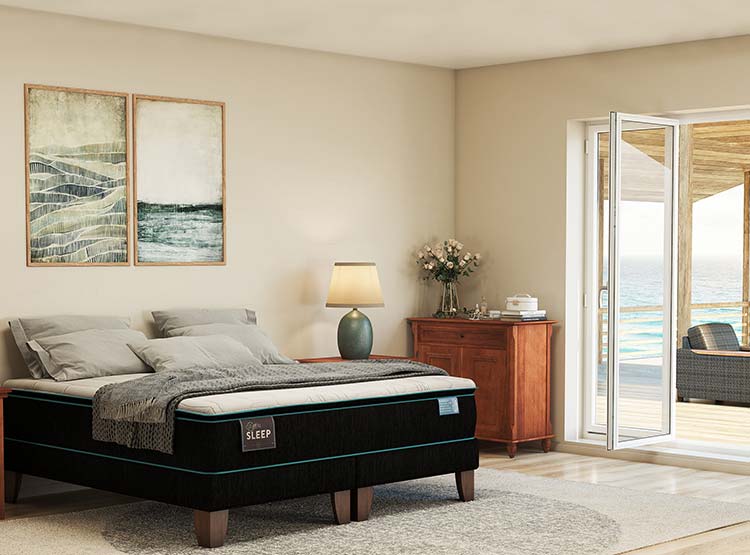 JUEGO DE DORMITORIO CIC CAMA EUROPEA GREEN SLEEP BD 2 PLAZAS + RESPALDO MIRO - 7