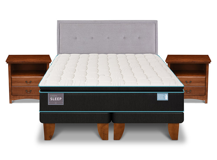JUEGO DE DORMITORIO CIC CAMA EUROPEA GREEN SLEEP KING + SET GANGE - 1