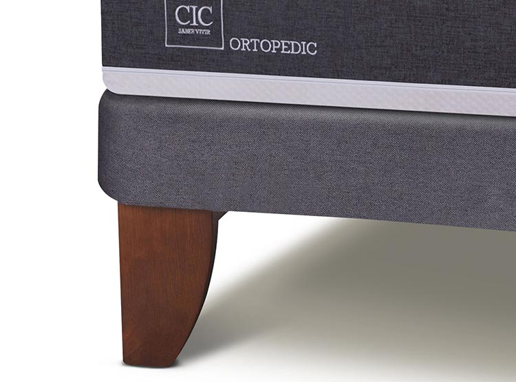 JUEGO DE DORMITORIO CIC CAMA EUROPEA ORTOPEDIC 1.5 PLAZAS + RESPALDO MUNICH - 4