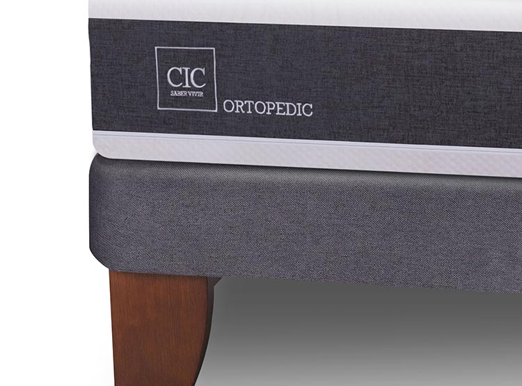 JUEGO DE DORMITORIO CIC CAMA EUROPEA ORTOPEDIC 1.5 PLAZAS + VELADOR NIGER - 4