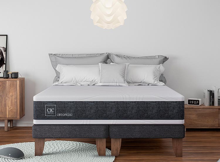 JUEGO DE DORMITORIO CIC CAMA EUROPEA ORTOPEDIC BD 2 PLAZAS + RESPALDO TORINO - 7