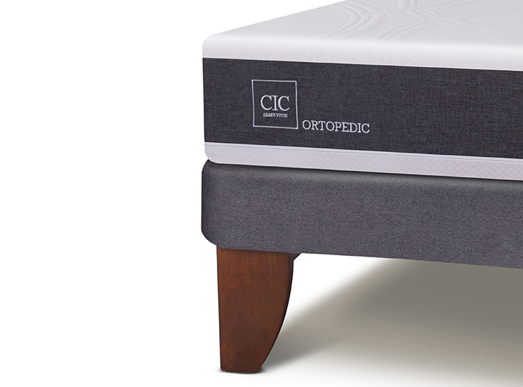 JUEGO DE DORMITORIO CIC CAMA EUROPEA ORTOPEDIC BN 2 PLAZAS + RESPALDO MUNICH - 4