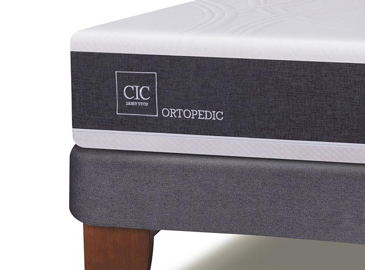 JUEGO DE DORMITORIO CIC CAMA EUROPEA ORTOPEDIC BN 2 PLAZAS + RESPALDO GALES - 4