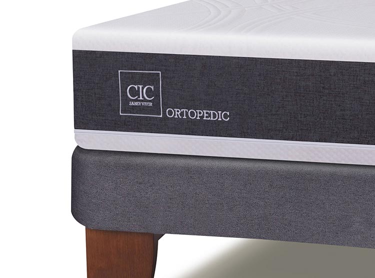 JUEGO DE DORMITORIO CIC CAMA EUROPEA ORTOPEDIC BN 2 PLAZAS + RESPALDO MILAN - 4