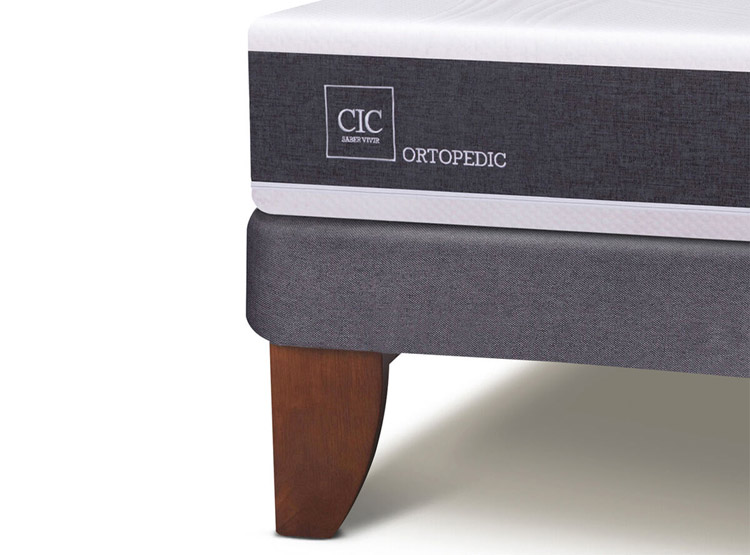 JUEGO DE DORMITORIO CIC CAMA EUROPEA ORTOPEDIC BD 2 PLAZAS + RESPALDO DUBLIN CHOCOLATE - 3