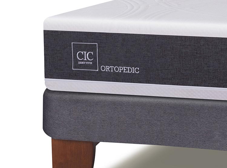 JUEGO DE DORMITORIO CIC CAMA EUROPEA ORTOPEDIC BN 2 PLAZAS + RESPALDO DUBLIN CHOCOLATE - 4