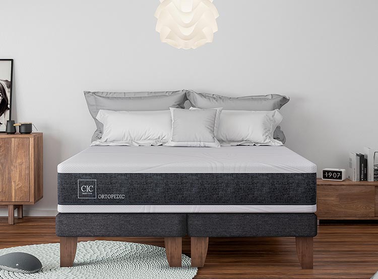 JUEGO DE DORMITORIO CIC CAMA EUROPEA ORTOPEDIC BN 2 PLAZAS + RESPALDO DUBLIN CHOCOLATE - 7