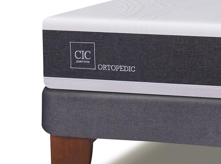 JUEGO DE DORMITORIO CIC CAMA EUROPEA ORTOPEDIC BN 2 PLAZAS + RESPALDO TORINO CHOCOLATE - 4