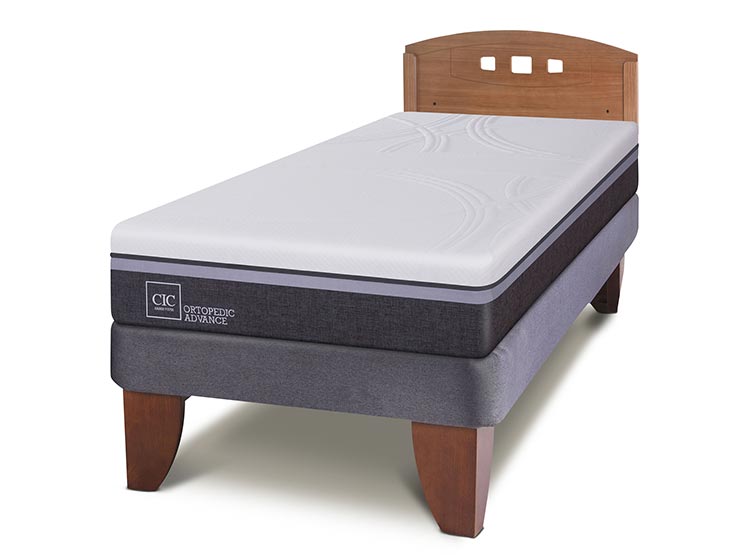 JUEGO DE DORMITORIO CIC CAMA EUROPEA ORTOPEDIC ADVANCE 1.5 PLAZAS + RESPALDO GALES - 2