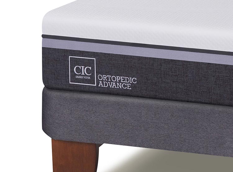 JUEGO DE DORMITORIO CIC CAMA EUROPEA ORTOPEDIC ADVANCE 1.5 PLAZAS + RESPALDO MUNICH - 4