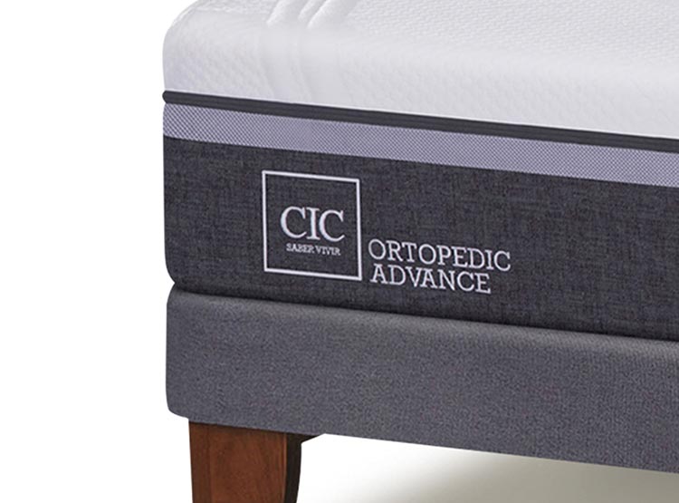 JUEGO DE DORMITORIO CIC CAMA EUROPEA ORTOPEDIC ADVANCE 1.5 PLAZAS + RESPALDO TORINO CHOCOLATE - 4