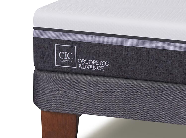 JUEGO DE DORMITORIO CIC CAMA EUROPEA ORTOPEDIC ADVANCE 1.5 PLAZAS + RESPALDO TORINO - 4