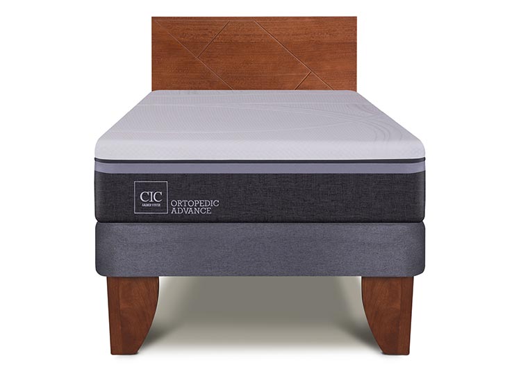 JUEGO DE DORMITORIO CIC CAMA EUROPEA ORTOPEDIC ADVANCE 1.5 PLAZAS + RESPALDO VILLARRICA - 1