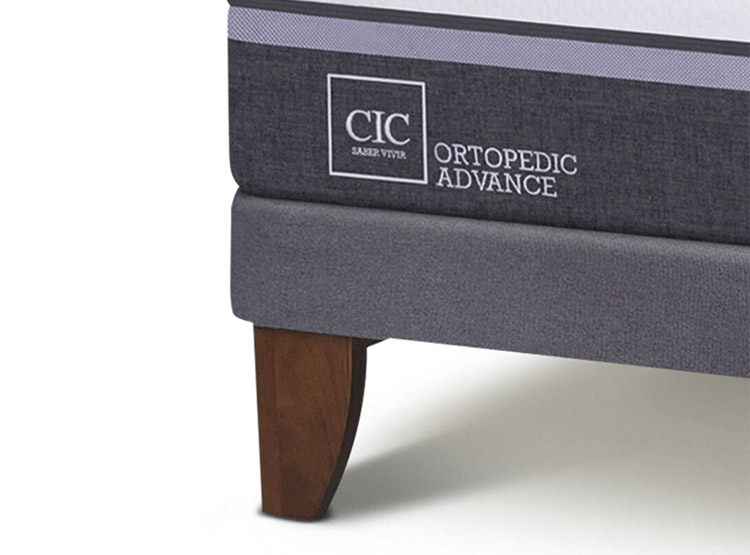 JUEGO DE DORMITORIO CIC CAMA EUROPEA ORTOPEDIC ADVANCE BD 2 PLAZAS + RESPALDO DUBLIN CARAMEL - 3