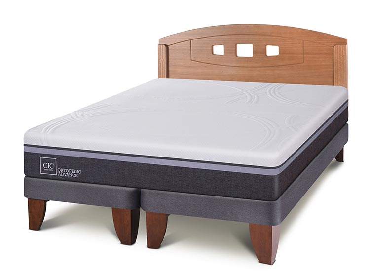 JUEGO DE DORMITORIO CIC CAMA EUROPEA ORTOPEDIC ADVANCE BD 2 PLAZAS + RESPALDO GALES - 2