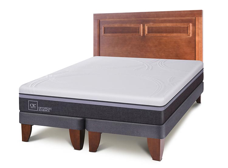 JUEGO DE DORMITORIO CIC CAMA EUROPEA ORTOPEDIC ADVANCE BD 2 PLAZAS + RESPALDO MILAN - 2