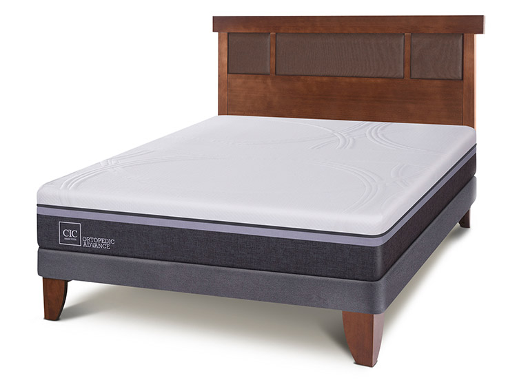 JUEGO DE DORMITORIO CIC CAMA EUROPEA ORTOPEDIC ADVANCE BN 2 PLAZAS + RESPALDO NEW DUBLIN CARAMEL - 2