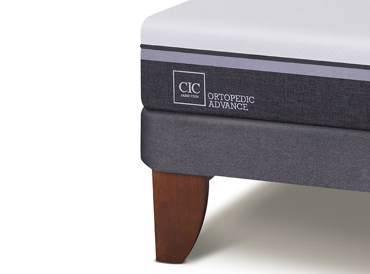 JUEGO DE DORMITORIO CIC CAMA EUROPEA ORTOPEDIC ADVANCE BN 2 PLAZAS + RESPALDO NEW DUBLIN CARAMEL - 4