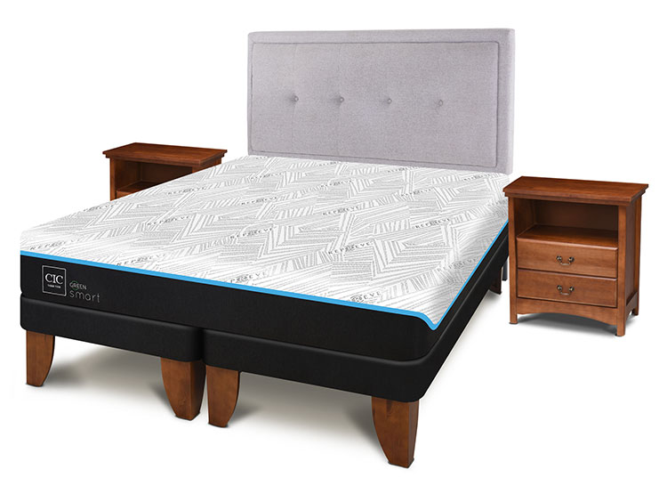 JUEGO DE DORMITORIO CIC CAMA EUROPEA GREEN INFINITY BD 2 PLAZAS + SET GANGES - 2