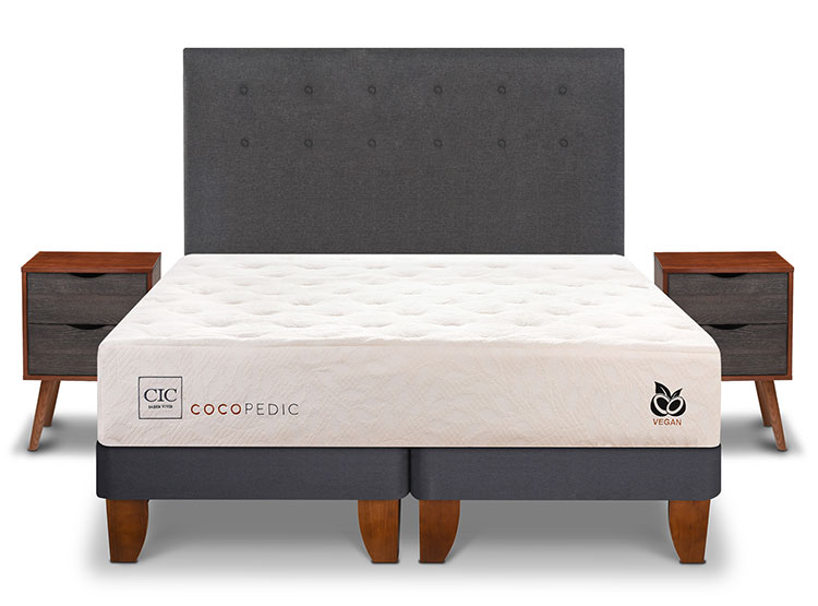 JUEGO DE DORMITORIO CIC CAMA EUROPEA COCOPEDIC BD 2 PLAZAS + SET EUFRATES - 1