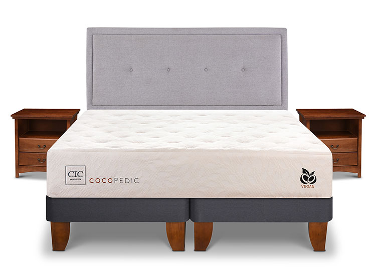 JUEGO DE DORMITORIO CIC CAMA EUROPEA COCOPEDIC BD 2 PLAZAS + SET GANGES - 1