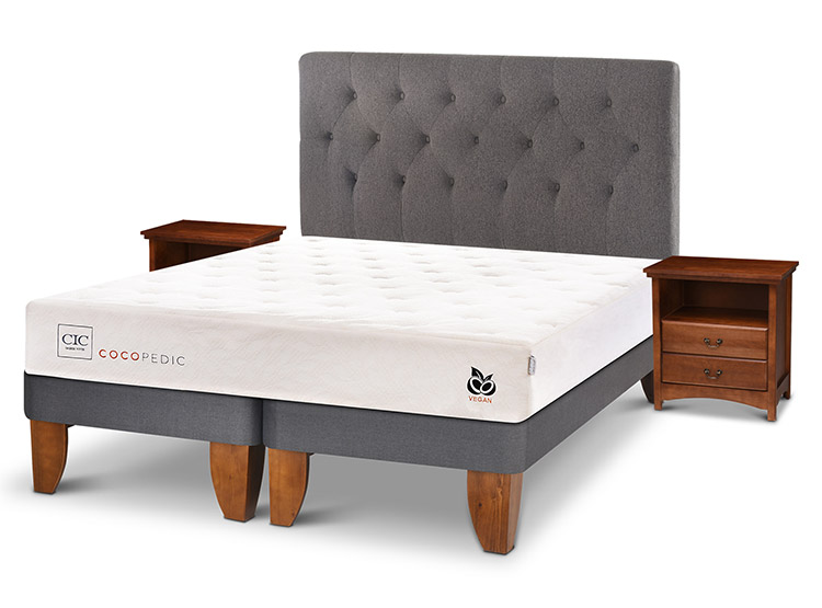 JUEGO DE DORMITORIO CIC CAMA EUROPEA COCOPEDIC BD 2 PLAZAS + SET KAVERY - 2