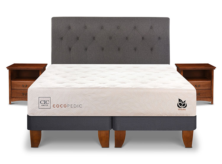JUEGO DE DORMITORIO CIC CAMA EUROPEA COCOPEDIC BD 2 PLAZAS + SET KAVERY - 1
