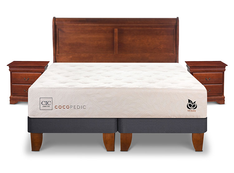 JUEGO DE DORMITORIO CIC CAMA EUROPEA COCOPEDIC BD 2 PLAZAS + SET MIRO - 1