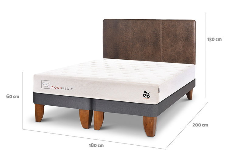 JUEGO DE DORMITORIO CIC CAMA EUROPEA COCOPEDIC BD KING + RESPALDO BAKER - 3