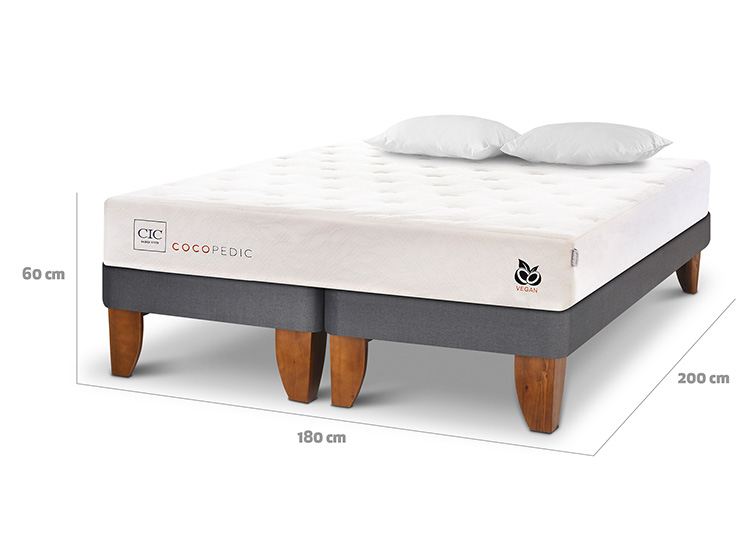 JUEGO DE DORMITORIO CIC CAMA EUROPEA COCOPEDIC BD KING + ALMOHADAS - 3
