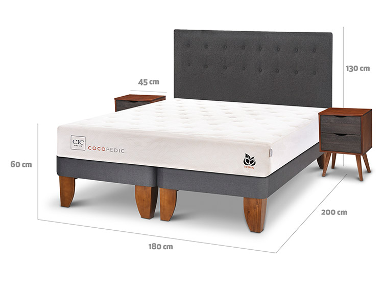 JUEGO DE DORMITORIO CIC CAMA EUROPEA COCOPEDIC BD KING + SET EUFRATES - 3