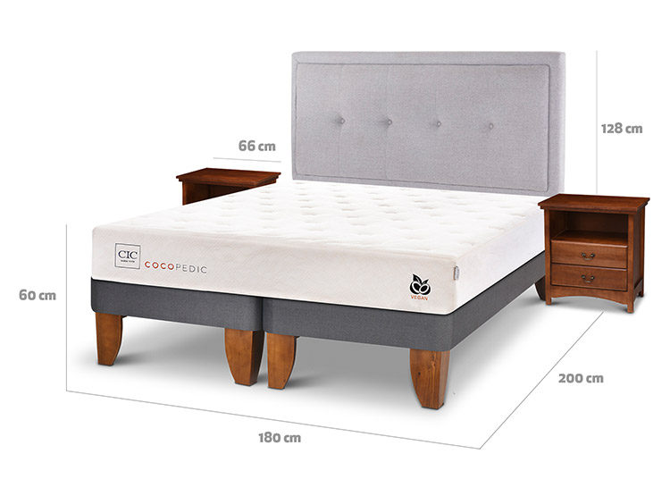 JUEGO DE DORMITORIO CIC CAMA EUROPEA COCOPEDIC BD KING + SET GANGES - 3