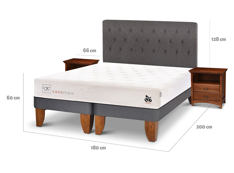JUEGO DE DORMITORIO CIC CAMA EUROPEA COCOPEDIC BD KING + SET KAVERY - 3