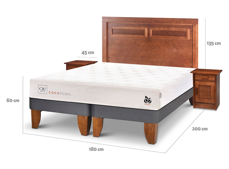 JUEGO DE DORMITORIO CIC CAMA EUROPEA COCOPEDIC BD KING + SET MILAN - 3