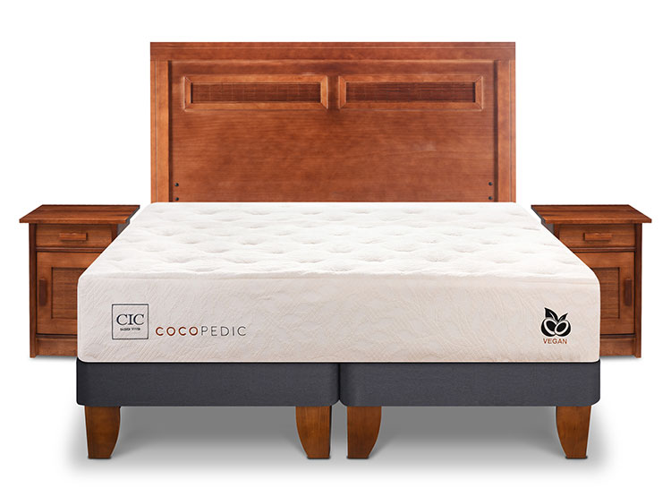 JUEGO DE DORMITORIO CIC CAMA EUROPEA COCOPEDIC BD KING + SET MILAN - 1