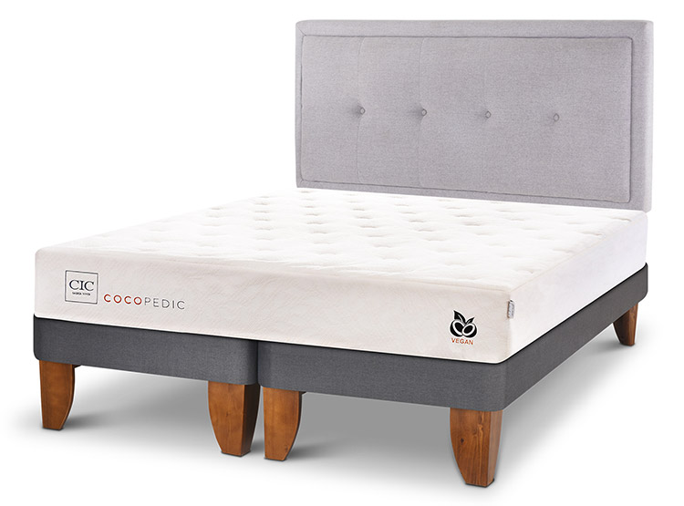 JUEGO DE DORMITORIO CIC CAMA EUROPEA COCOPEDIC BD KING + RESPALDO GANGES - 2