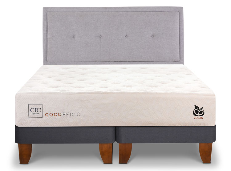 JUEGO DE DORMITORIO CIC CAMA EUROPEA COCOPEDIC BD KING + RESPALDO GANGES - 1